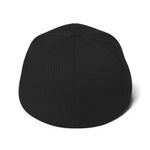 Signature Embroidered Black Logo Structured Baseball Hat