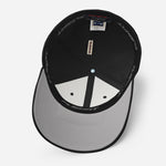 Signature Embroidered Black Logo Structured Baseball Hat