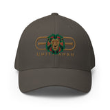 Signature Embroidered Gold Logo Lion Overlay Structured Twill Hat