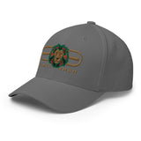 Signature Embroidered Gold Logo Lion Overlay Structured Twill Hat