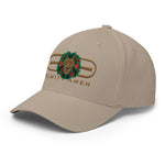 Signature Embroidered Gold Logo Lion Overlay Structured Twill Hat