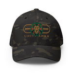 Signature Embroidered Gold Logo Lion Overlay Structured Twill Hat