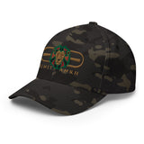 Signature Embroidered Gold Logo Lion Overlay Structured Twill Hat