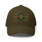 Signature Embroidered Gold Logo Lion Overlay Structured Twill Hat