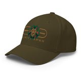 Signature Embroidered Gold Logo Lion Overlay Structured Twill Hat