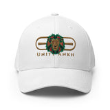 Signature Embroidered Gold Logo Lion Overlay Structured Twill Hat