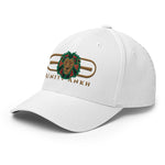 Signature Embroidered Gold Logo Lion Overlay Structured Twill Hat