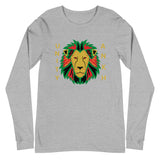 Lion and Gold Text Print Long Sleeve Tee