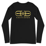 Signature Gold Logo Large Print Long Sleeve Tee