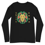 Lion and Gold Text Print Long Sleeve Tee