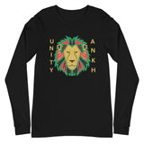 Lion and Gold Text Print Long Sleeve Tee