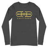 Signature Gold Logo Large Print Long Sleeve Tee