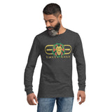 Signature Gold Logo Lion Overlay Print Long Sleeve Tee