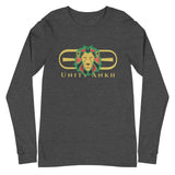 Signature Gold Logo Lion Overlay Print Long Sleeve Tee