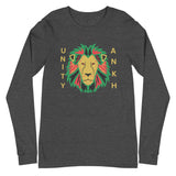 Lion and Gold Text Print Long Sleeve Tee