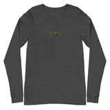 Signature Embroidered Gold Logo Lion Overlay Long Sleeve Tee