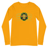 Signature Gold Logo Lion Overlay Print Long Sleeve Tee