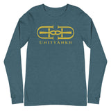 Signature Gold Logo Large Print Long Sleeve Tee