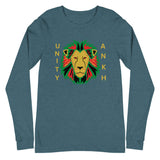 Lion and Gold Text Print Long Sleeve Tee