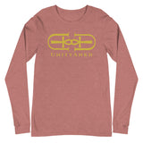 Signature Gold Logo Large Print Long Sleeve Tee