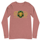 Signature Gold Logo Lion Overlay Print Long Sleeve Tee