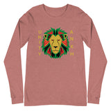 Lion and Gold Text Print Long Sleeve Tee