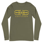 Signature Gold Logo Large Print Long Sleeve Tee