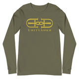 Signature Gold Logo Large Print Long Sleeve Tee