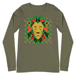 Lion Gold Logo Motif Long Sleeve Print Tee