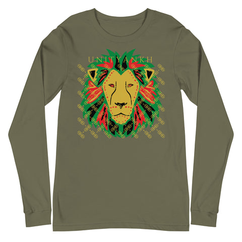 Lion Gold Logo Motif Long Sleeve Print Tee