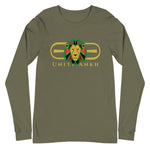 Signature Gold Logo Lion Overlay Print Long Sleeve Tee