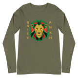 Lion and Gold Text Print Long Sleeve Tee