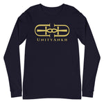 Signature Gold Logo Large Print Long Sleeve Tee