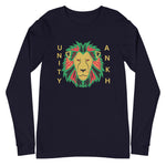 Lion and Gold Text Print Long Sleeve Tee