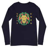 Lion and Gold Text Print Long Sleeve Tee