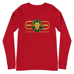 Signature Gold Logo Lion Overlay Print Long Sleeve Tee