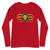 Signature Gold Logo Lion Overlay Print Long Sleeve Tee