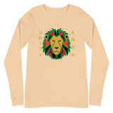 Lion and Gold Text Print Long Sleeve Tee