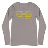 Signature Gold Logo Large Print Long Sleeve Tee