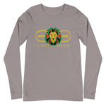 Signature Gold Logo Lion Overlay Print Long Sleeve Tee