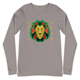 Lion and Gold Text Print Long Sleeve Tee