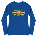 Signature Gold Logo Lion Overlay Print Long Sleeve Tee