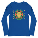 Lion and Gold Text Print Long Sleeve Tee