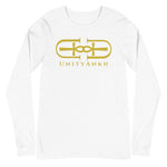 Signature Gold Logo Large Print Long Sleeve Tee