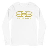 Signature Gold Logo Large Print Long Sleeve Tee