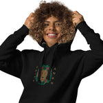 Embroidered Lion and Text Hoodie