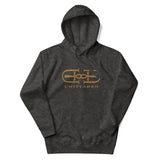 Signature Embroidered Large Gold Logo Hoodie