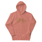 Signature Embroidered Large Gold Logo Hoodie