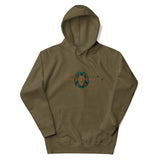 Signature Embroidered Gold Logo Lion Overlay Fitted Hoodie