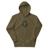 Embroidered Lion and Text Hoodie